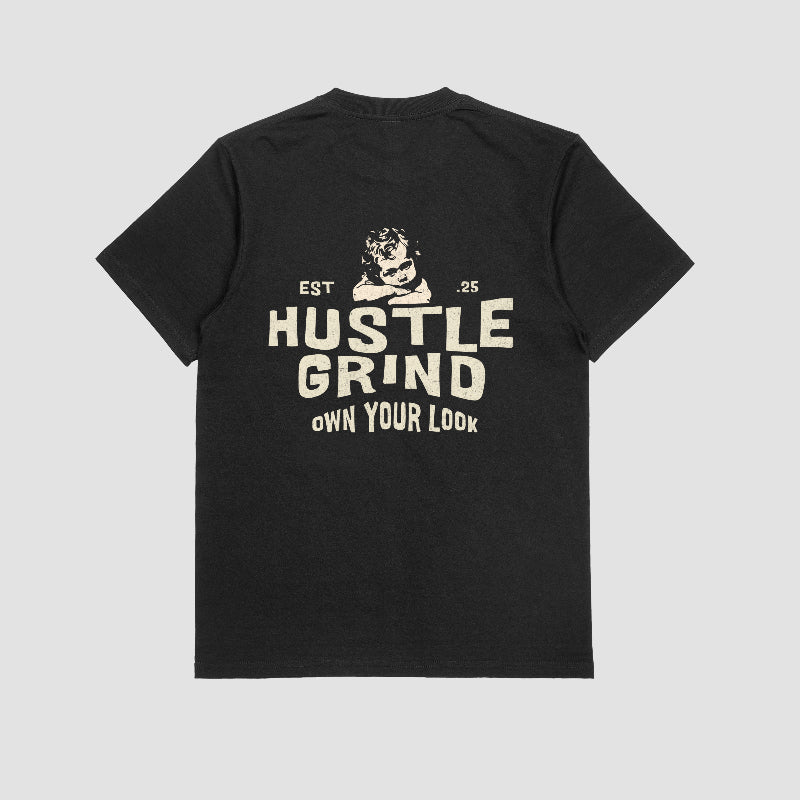 Hustle Grind black T-shirt