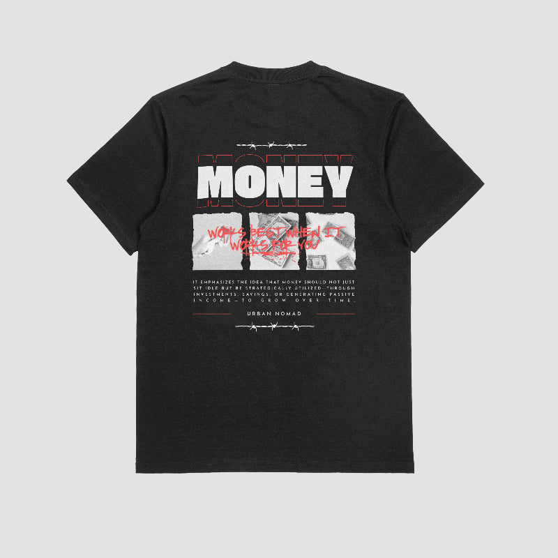 Black money short sleeve t-shirt